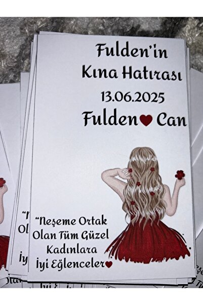 shop Kına Hatırası Kırmızı Gelin Resimli Anahtarlık Kartı 8x 14 Cm 20 adet