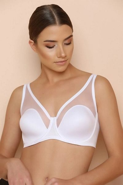 miss ayza içten gelen şıklık Sutien MissAyza Fenetta alb acoperit cu tifon cu cupă B Super Lift Up