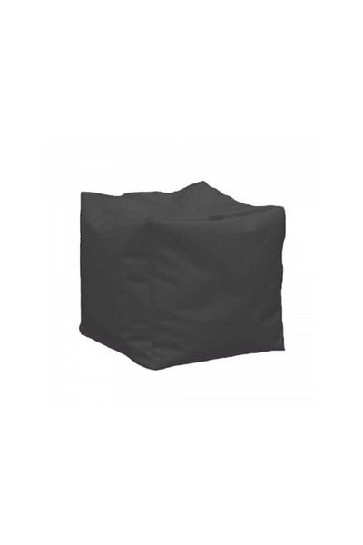 Pufrelax Taburet Cub XL, -Leather Material - Dark Grey