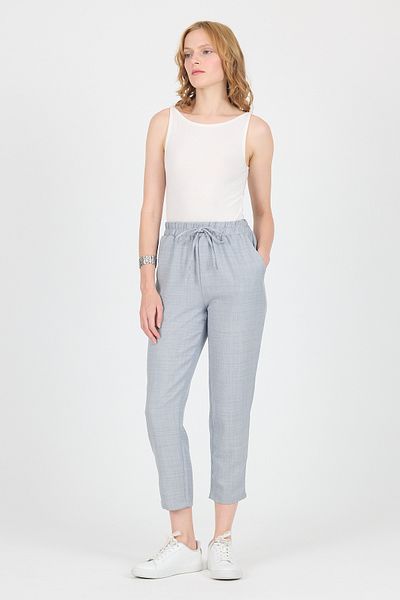Rays Gray Cotton Elastic Waist Straight Leg Straight Leg Trousers 4800