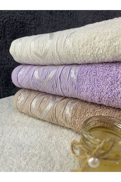 Bonny Home Set de prosoape pentru mâini și față cu model de ochi din 3 piese – 50x90 cm 100% bumbac, textura moale, modelat