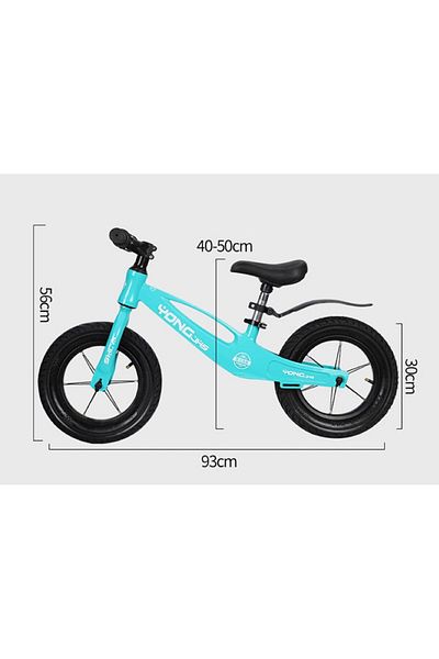 OEM Bicicletă de echilibru, fără pedale, pentru copii, roți LED din cauciuc de 12 inch, cadru ușor