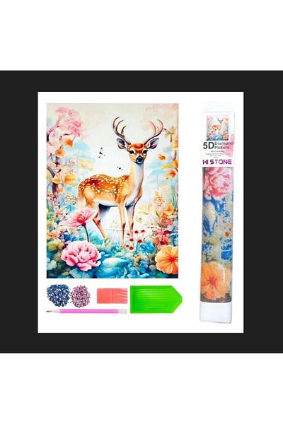 Gül Beaded Tapestry-5D 50X65-Deer Diamond Picture