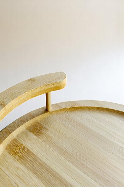 Kitchen Way 2-Tier 360 Degree Rotatable Bamboo Presentation Stand 30cm Kw-513