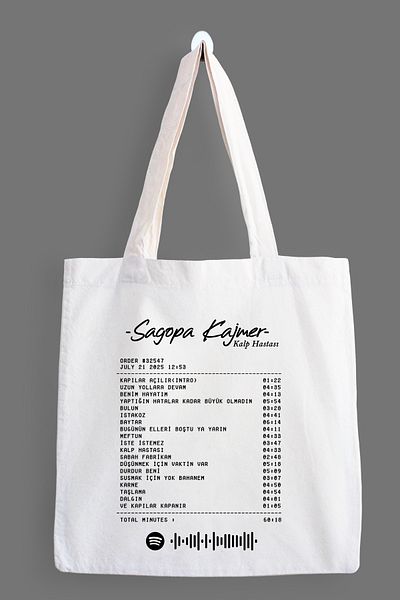 designedfy Sagopa Kajmer Album Waterproof Printed Fabric Bag, Tote Bag