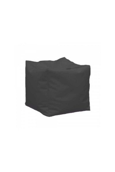 Pufrelax Taburet Cub XL, -Leather Material - Dark Grey