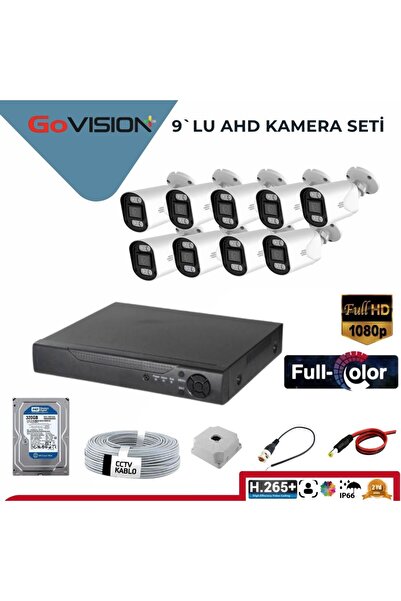 9'lu 2 Mp Ahd Kamera Seti- 3.6mm Full Color Serisi