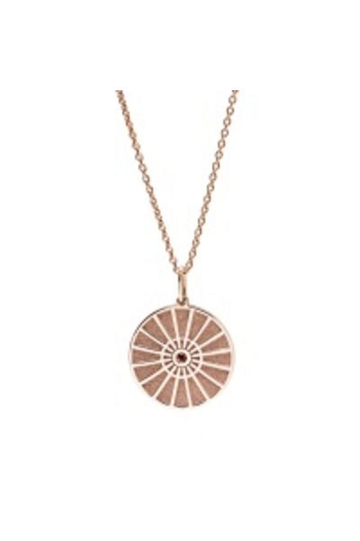 Camour Pendant with diamond, 15mm