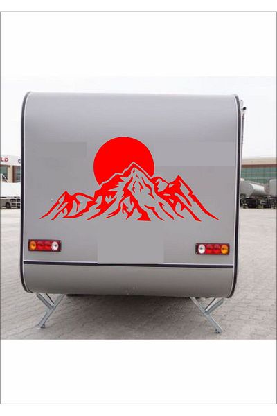 stickerusta Mountain Forest Sun Off Road Camping Camper Sticker Car Auto Caravan Sticker 00024