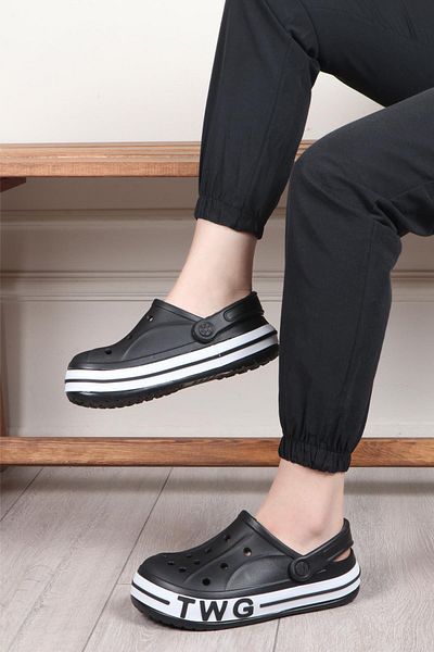 WALKWAY TWG-216 G Μαύρες παντόφλες Unisex