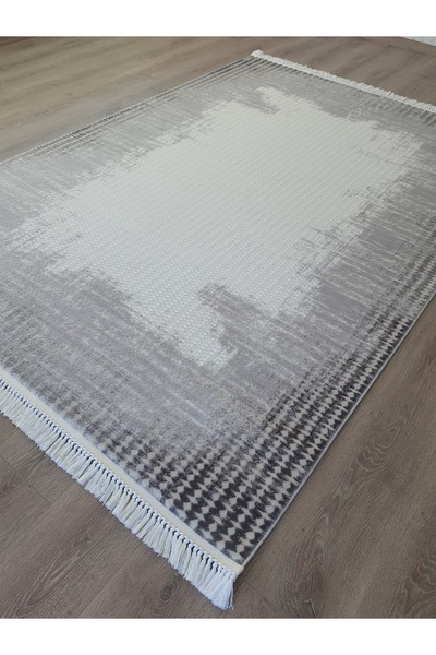 Dinarsu Halımark Yakut | Beyaz Antrasit Akrilik Halı | Salon Mutfak Antre 744...