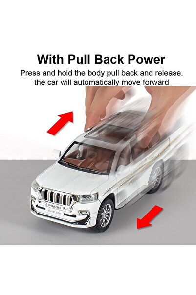 Toybox Prado Off-Road Vehicle SUV Simulation Alloy Steering Sound and Light Door Opening Function Toy Car