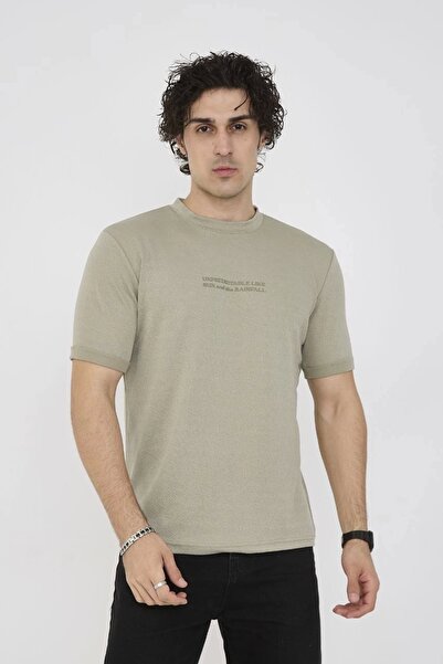 HAZEGO Unisex Crew Neck Slim Fit T-Shirt- Light Green