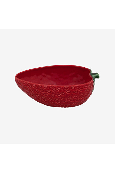 Bordallo Pinheiro Strawberries Kırmızı Seramik Servis Kasesi 24 Cm