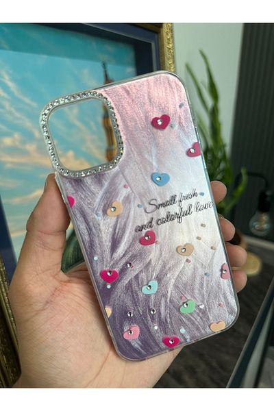 m.tk moveteck حافظة هاتف iPhone 16 Plus بإطار كاميرا وخلفية هولوغرام ثلاثية الأبعاد وغطاء ملون عاكس للضوء