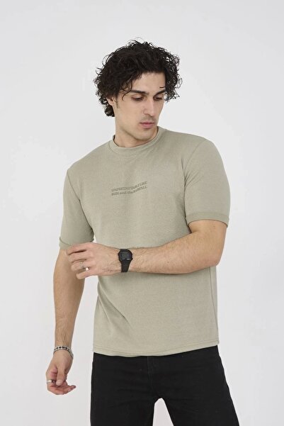 HAZEGO Unisex Crew Neck Slim Fit T-Shirt- Light Green