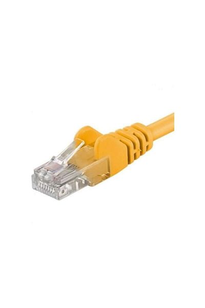 PremiumCord Cablu de conectare UTP RJ45-RJ45 Categoria 6, 1.5m, Galben, Complet din cupru, 26AWG