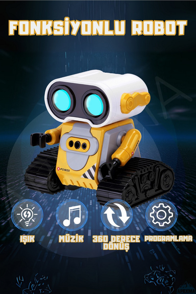 Apexma Oyuncak Uzaktan Kumandalı El Sensörlü Dahili Şarjlı Işıklı Sesli İnteraktif Akıllı Robot