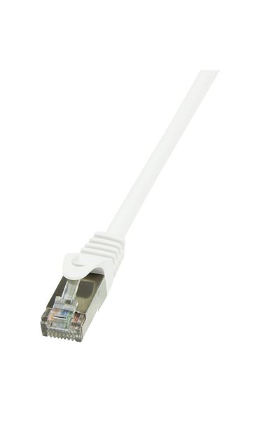 LogiLink Cablu FTP Cat6, cupru-aluminiu, 3 m, alb, AWG26, ecranat