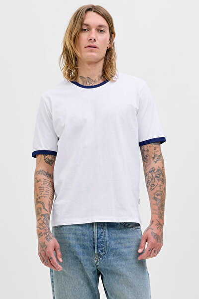 Jack & Jones Erkek Kol ve Yaka Detayli Tisört - Formentera