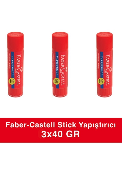 Faber Castell Stick Yapıştırıcı 40 gr 3 adet