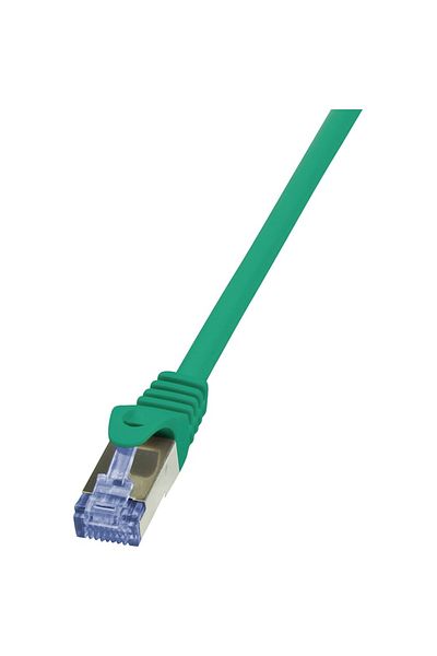 LogiLink Cable S/FTP Cat6a, LSZH, copper, 0.25 m, green, AWG26, double shielded