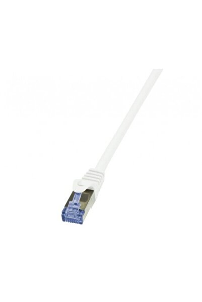 LogiLink Cablu Patchcord CQ4021S, S/FTP, Cat6a, 0.5m, alb