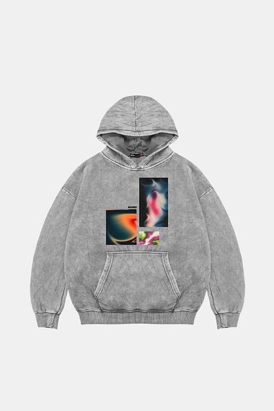 Bak Moda Bases Printed Women's Washable White Hoodie