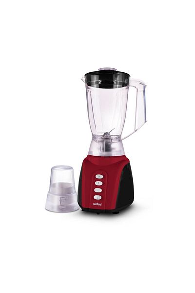 Sanford Sanford 2-in-1 Blender and Grinder, 1.6L, 650W (Model SF6842BR) - Red
