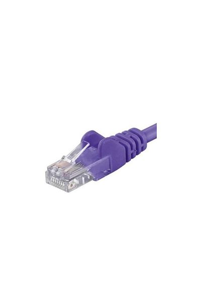 PremiumCord Cablu de conectare UTP RJ45-RJ45, Categoria 6, 1.5m, Violet, Complet din cupru