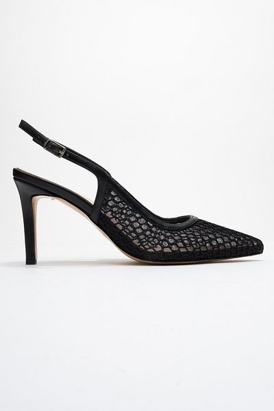Ataköy Ayakkabı Women's Thin Heel Tulle Shoes