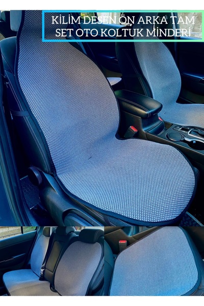 rebols طقم وسائد مقعد السيارة منسوج من القطن بنسبة 100% مضاد للتعرق مكون من 5...