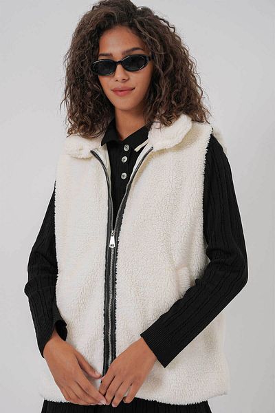 Bigdart Vestă de damă Stone de pluș 6793