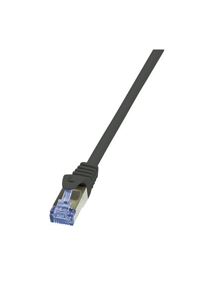 LogiLink Cablu patch cord S/FTP Cat7, LSZH, cupru, 600MHz, mufe RJ45 Cat6a, 2 m, negru, AWG26, dublu