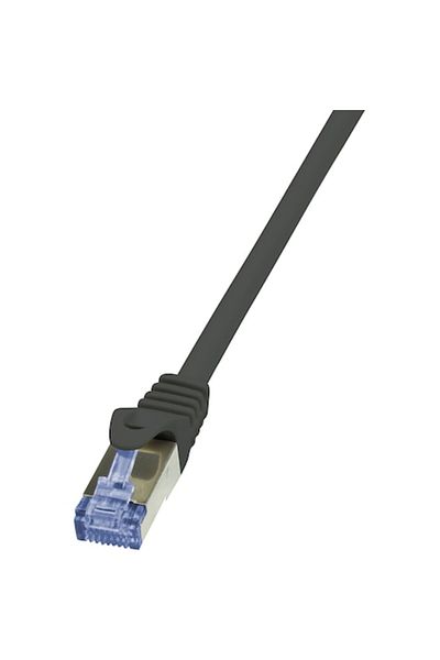 LogiLink Cablu S/FTP Cat6a, LSZH, cupru, 20 m, negru, AWG26, dublu ecranat