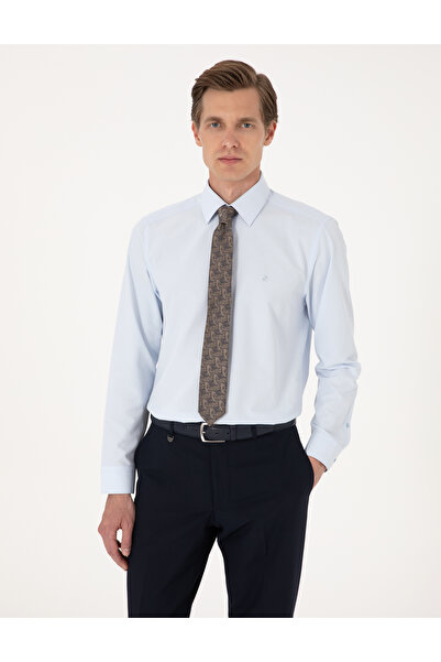 Pierre Cardin Açık Mavi Slim Fit Uzun Kollu Basic Gömlek 50316734-VR003