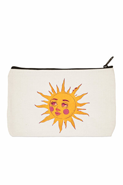 designedfy حقيبة مكياج مطبوعة بالشمس