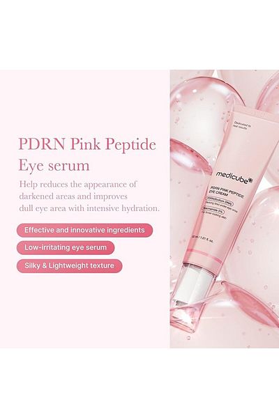 Medicube Salmon DNA PDRN Pink Peptide Eye Serum, Niacinamide and 99%