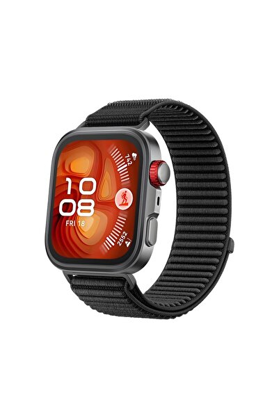 Dexmon Huawei Watch Fit 4 / Fit 4 Pro / Fit 3 Uyumlu Ince Hasır Örgü Cırtlı Kumaş Kordon Kayış