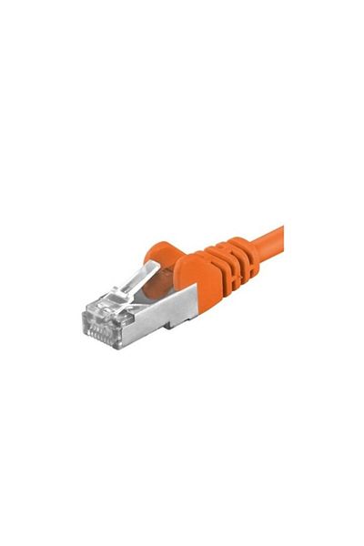 PremiumCord Cablu de conectare SFTP RJ45-RJ45 Cat.6A, 3m, Portocaliu, Complet din cupru, 26AWG