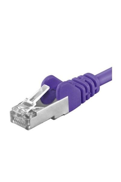 PremiumCord Cablu de conectare SFTP RJ45-RJ45 Cat.6A, 1m, violet, integral din cupru