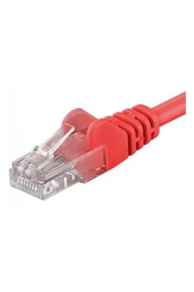 PremiumCord Cablu de conectare UTP RJ45-RJ45 Categoria 6, 1m, roșu, integral din cupru, 26AWG