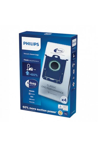 Philips Set 4 saci aspirator S-Bag Classic Long Performance FC802103