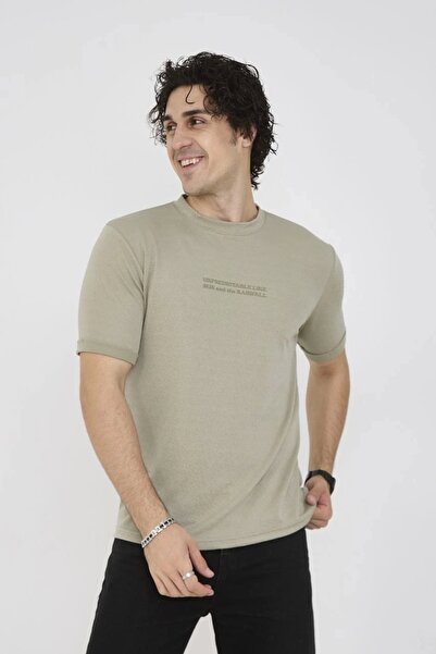 HAZEGO Unisex Crew Neck Slim Fit T-Shirt- Light Green