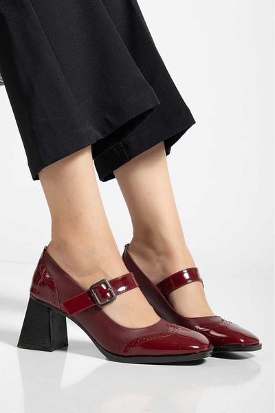 can feta Feta New Season Imported Quality Imported Material Buckle Detailed 5 cm High Heels