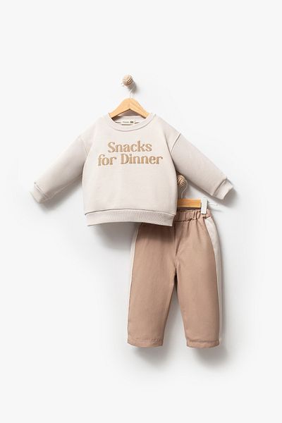 Jikko Baby Sweatshirt and Trousers Double Children's Combination 9078