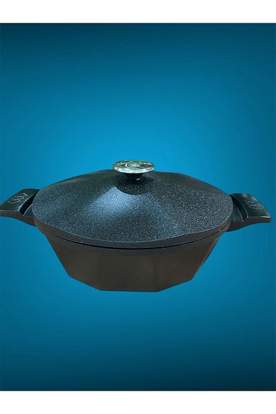 COCİNERO 3119 Casting 26 cm Flattened Pot Quartz Black