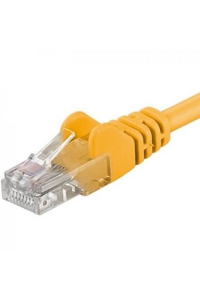 PremiumCord Patchcord UTP RJ45-RJ45 Categoria 6, 0.25m, galben, cupru integral, 26AWG