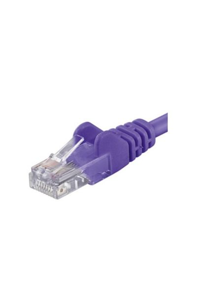 PremiumCord Patchcord UTP RJ45-RJ45 Categoria 6, 0.5m, violet, cupru integral, 26AWG