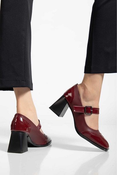 can feta Feta New Season Imported Quality Imported Material Buckle Detailed 5 cm High Heels